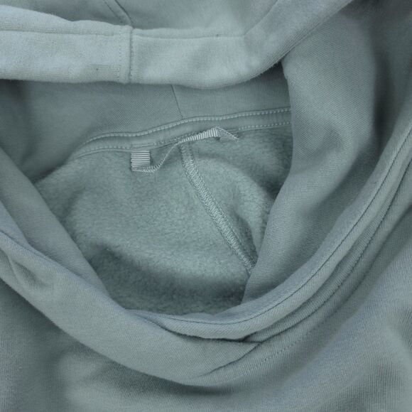 LULULEMON Loungeful Cropped Hoodie Silver Blue Fleece Sweatshirt Athleisure Yoga - Picture 3 of 9